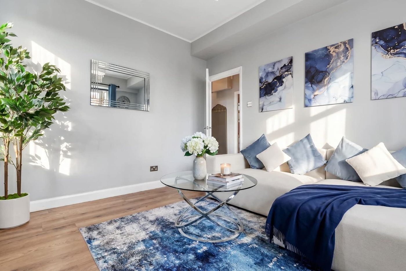 Paddington apartment bedroom with feature wall